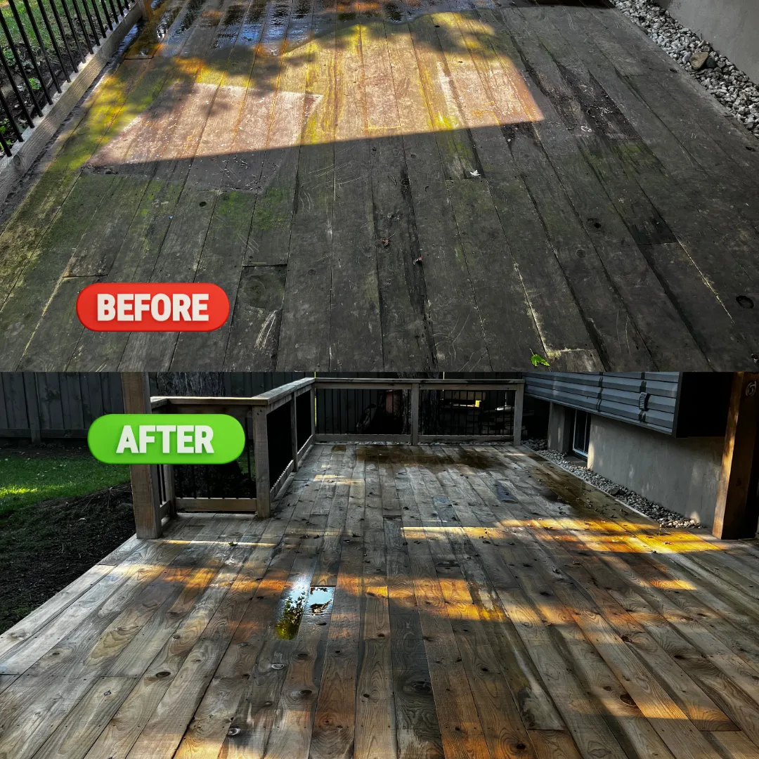 Before and After — Deck Cleaning